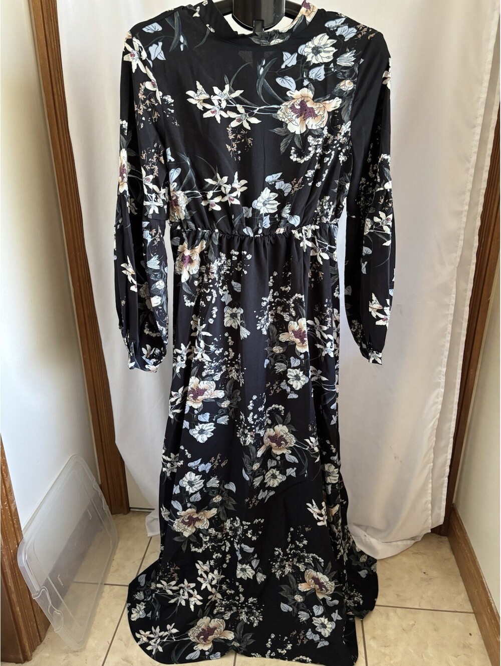 FASHIONABLE CASUAL LONG SLEEVE Hi Waisted Floral Print Beach Dress